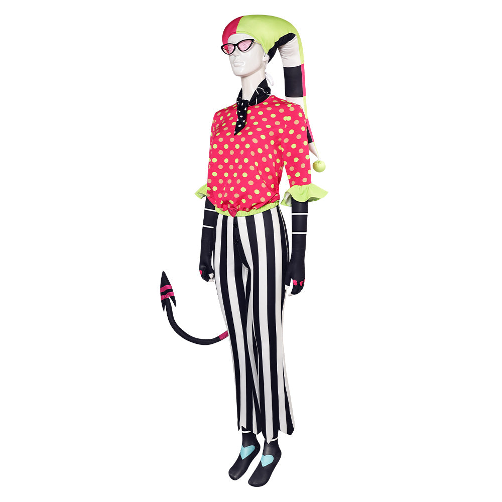 Helluva Boss 2 Fizzarolli Tenue Rouge à Pois Cosplay Costume