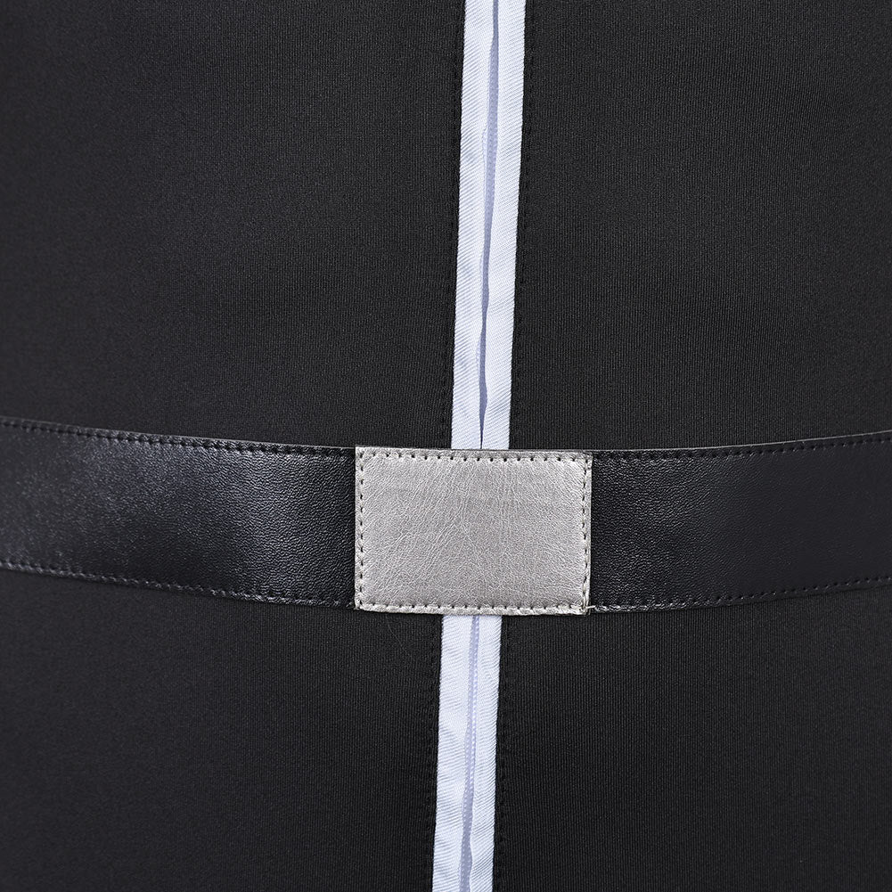 Homme Les Bad Guys 2(2025) M. Loup Tenue Noire avec Cape Cosplay Costume