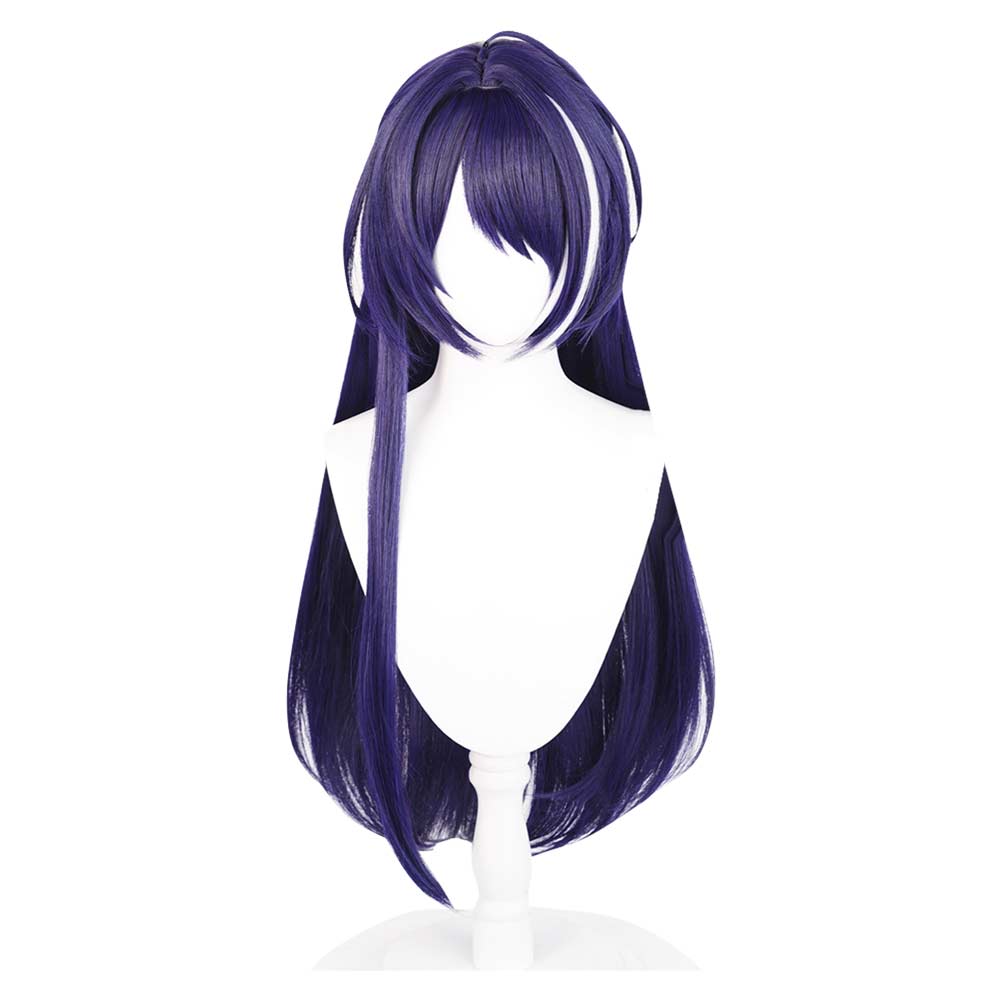 Honkai: Star Rail Acheron Bleu Foncé Cosplay Perruque
