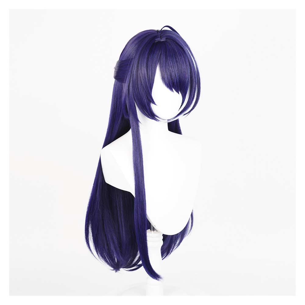 Honkai: Star Rail Acheron Bleu Foncé Cosplay Perruque