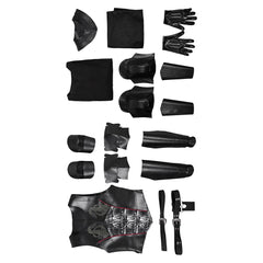 House of The Dragon Daemon Targaryen Combattant Tenue Noire Cosplay Costume
