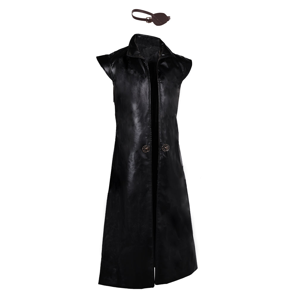 House of The Dragon Prince Aemond Targaryen Cape+Masque pour Les Yeux Cosplay Costume