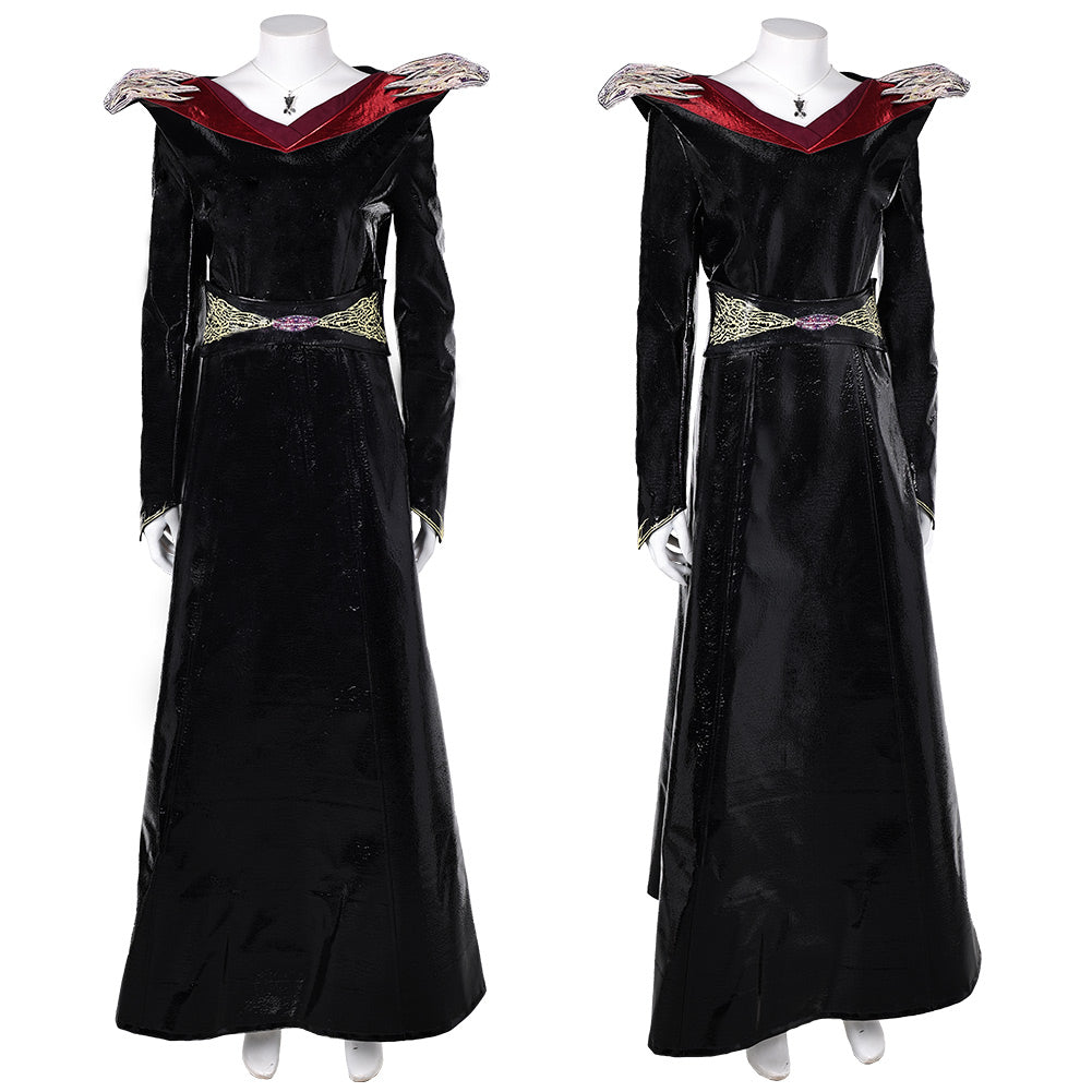 House of The Dragon Rhaenys Targaryen Robe Noire Cosplay Costume