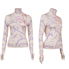 KPop Demon Hunters(2025) Rumi/Jinu Haut Imprimé Demon Motifs Cosplay Costume