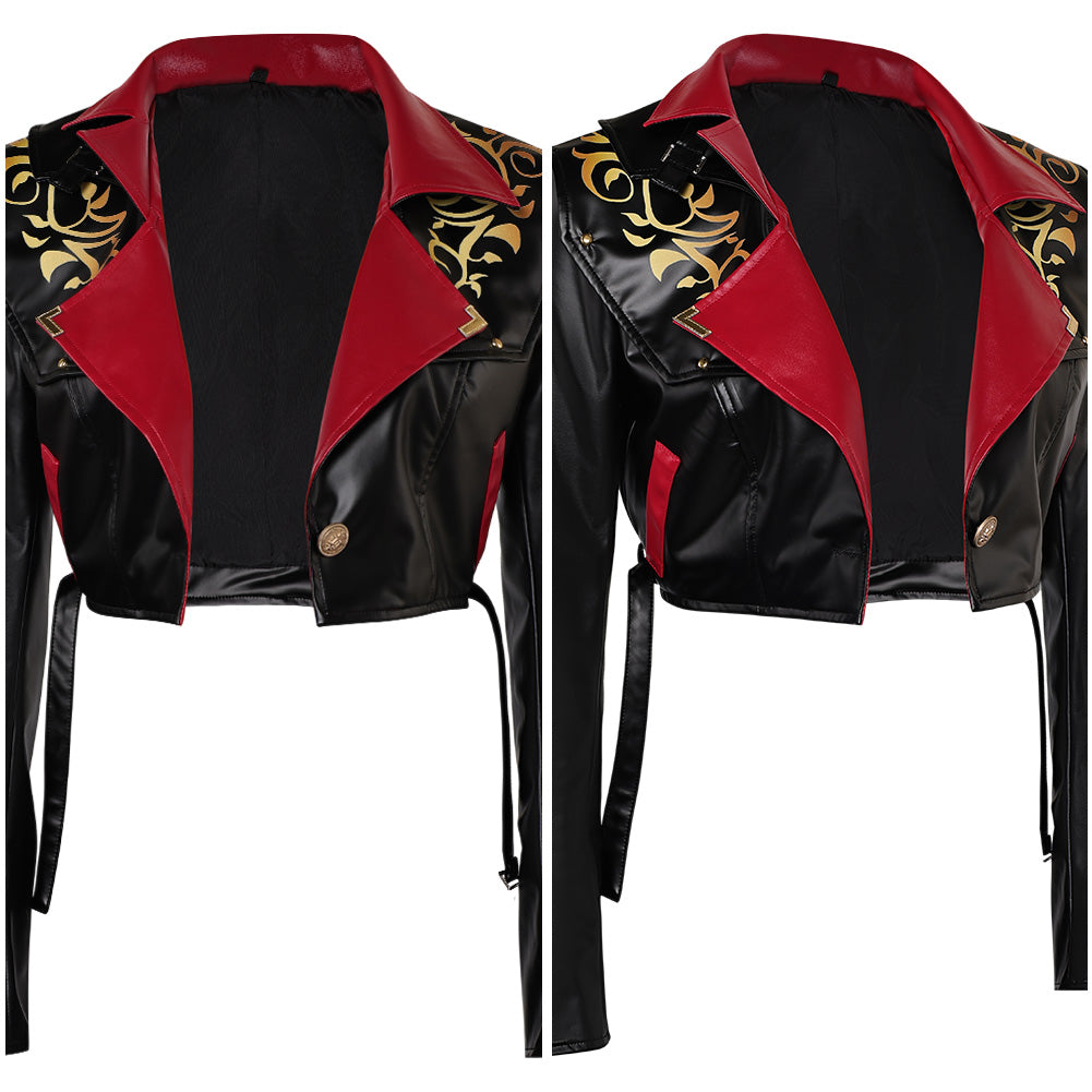 Adulte Arcane: League of Legends Saison 2(2024) Powder/Jinx Veste Noire Cosplay Costume