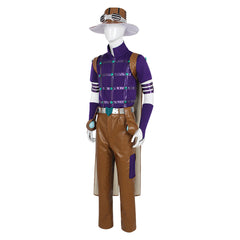 JJBA Gyro Zeppeli Tenue Violette et Brune Cosplay Costume