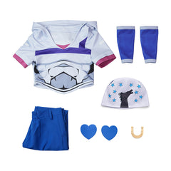 Johnny Joestar Tenue Blanche et Bleue Cosplay Costume