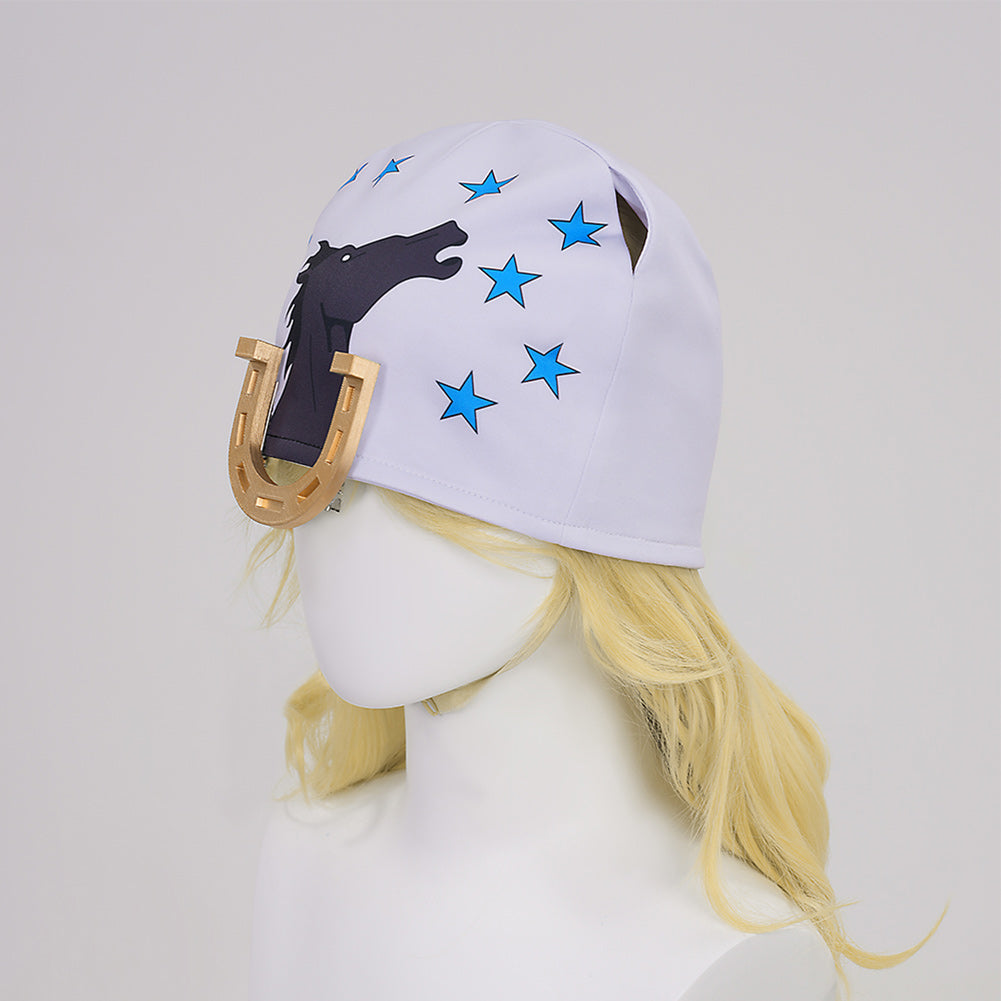 Johnny Joestar Tenue Blanche et Bleue Cosplay Costume