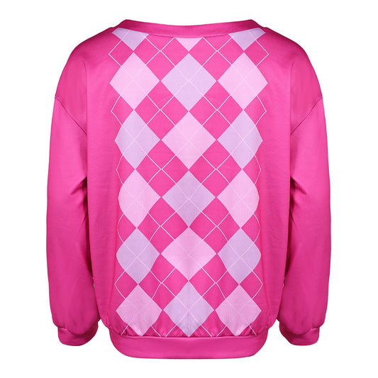 Kpop Demon Hunters(2025) Baby Saja Sweat à Carreaux Roses Cosplay Costume