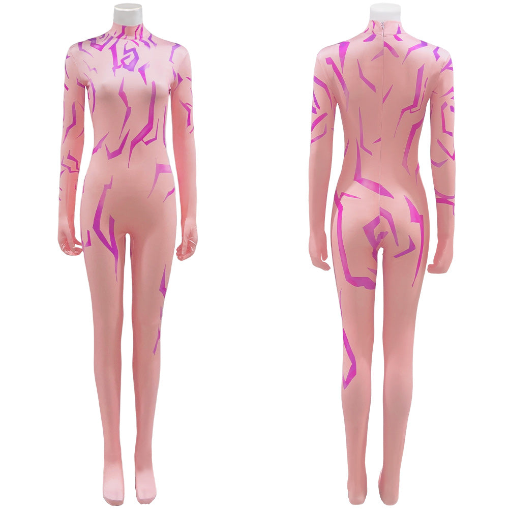 KPop Demon Hunters(2025) Huntrix Rumi Combinaison Rose Cosplay Costume Ver.2