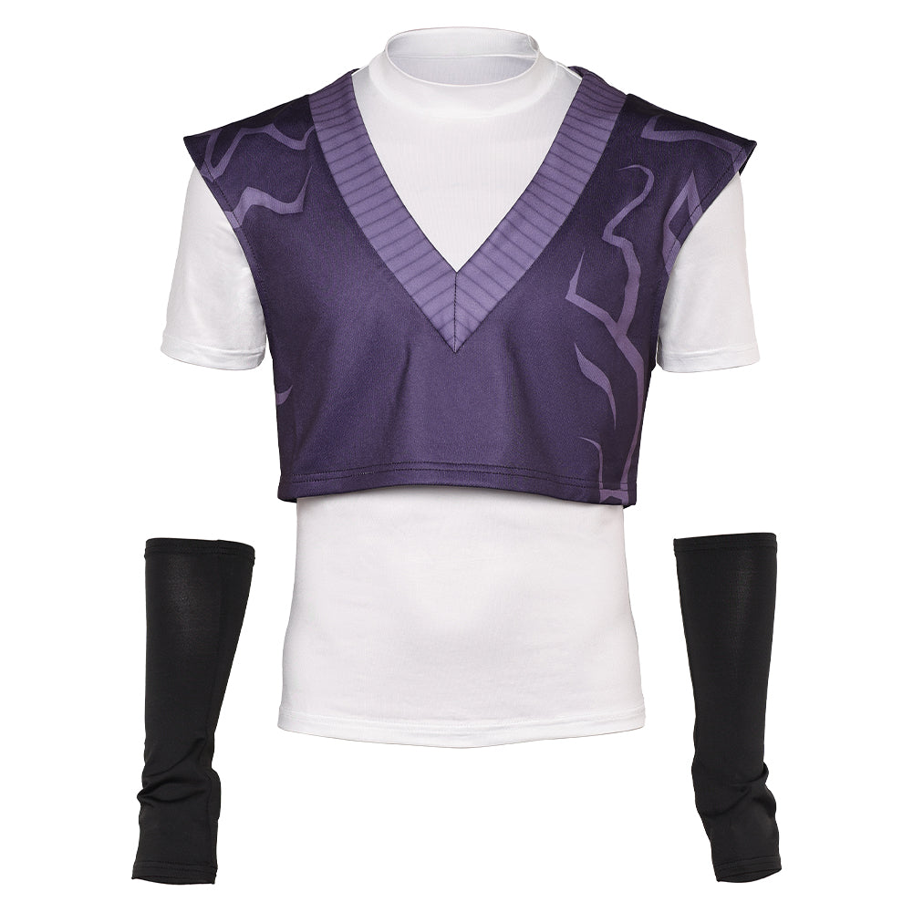 Kpop Demon Hunters(2025) Mystery Saja Gilet Violet Haut Blanc Cosplay Costume