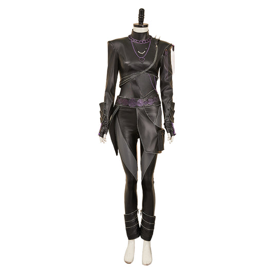 Kpop Demon Hunters(2025) Rumi Tenue Noire en Cuir Cosplay Costume