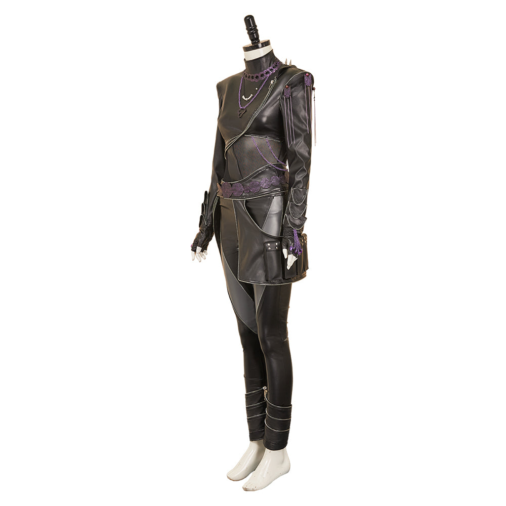 Kpop Demon Hunters(2025) Rumi Tenue Noire en Cuir Cosplay Costume