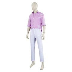 Homme Jinu Tenue de Chemise Blanche et Rose Cosplay