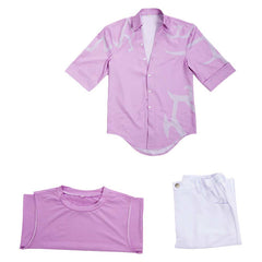 Homme Jinu Tenue de Chemise Blanche et Rose Cosplay