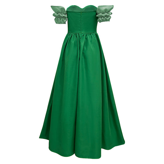 La Belle et la Bête Claudette Robe Verte Cosplay Costume