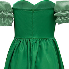 La Belle et la Bête Claudette Robe Verte Cosplay Costume