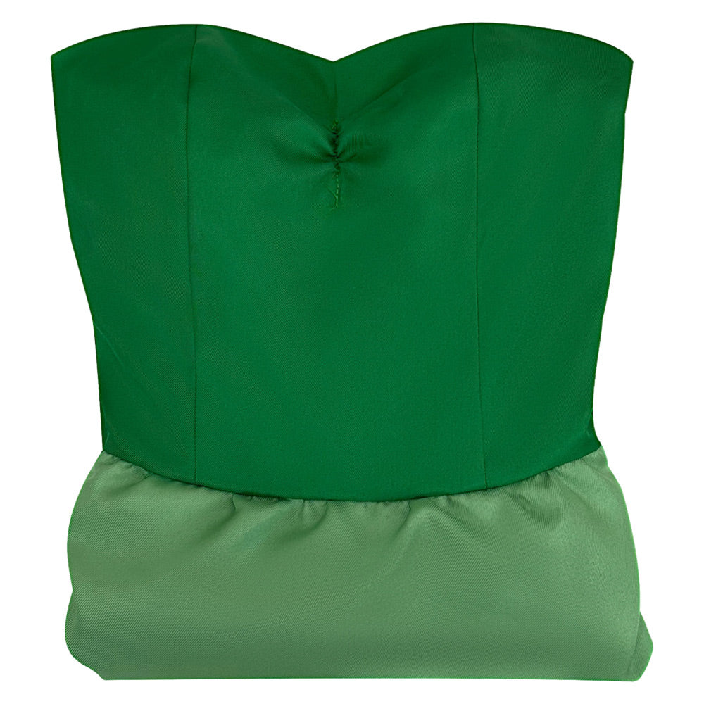 La Belle et la Bête Claudette Robe Verte Cosplay Costume