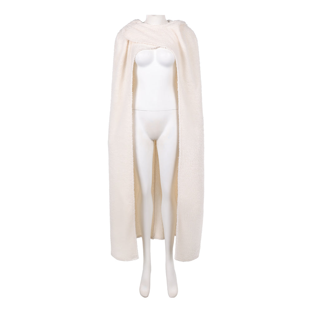 La Guerre des Étoiles Padme Amidala Naberrie Cape Blanche à Capuche Cosplay Costume