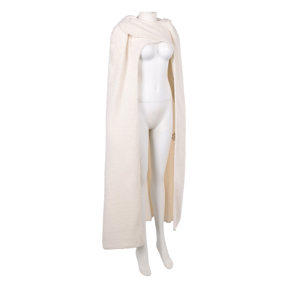 La Guerre des Étoiles Padme Amidala Naberrie Cape Blanche à Capuche Cosplay Costume