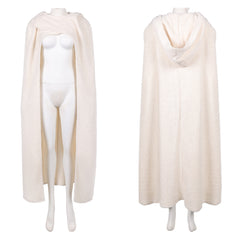 La Guerre des Étoiles Padme Amidala Naberrie Cape Blanche à Capuche Cosplay Costume