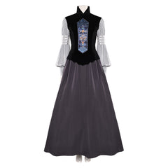 La Guerre des Étoiles Padme Amidala Naberrie Robe Noire Cosplay Costume