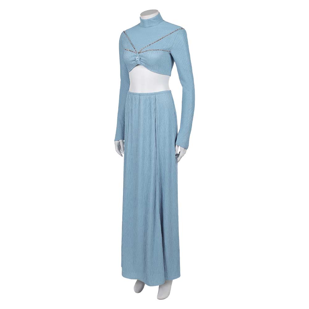 La Guerre des Étoiles Padme Amidala Naberrie Tenue Bleue Cosplay Costume