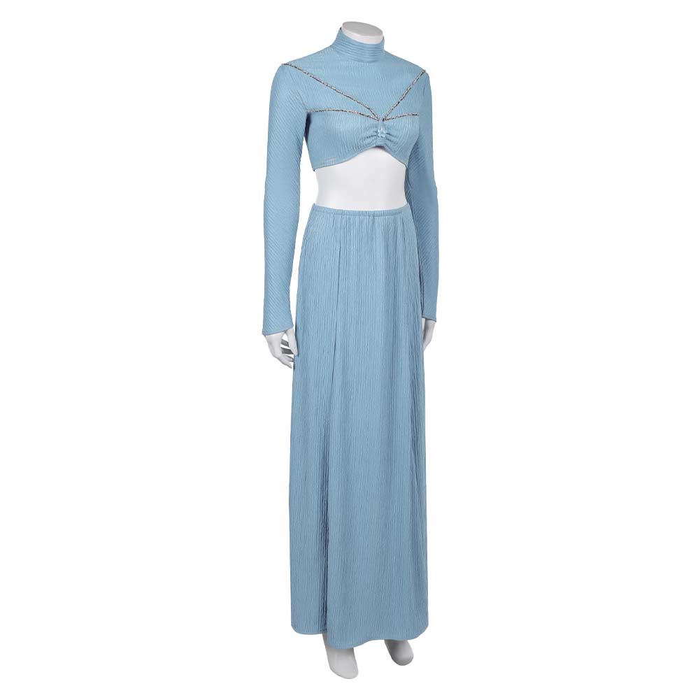 La Guerre des Étoiles Padme Amidala Naberrie Tenue Bleue Cosplay Costume