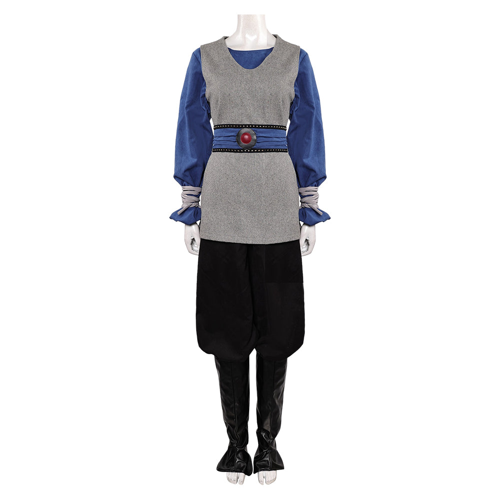 La Guerre des Étoiles Padme Amidala Naberrie Tenue Grise et Bleue Cosplay Costume