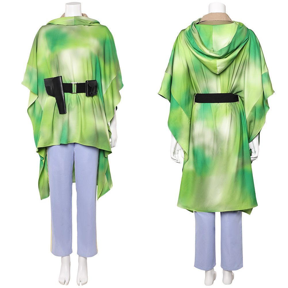 La Guerre des Étoiles Princess Leia Tenue de Cape Camouflage Verte Cosplay Costume