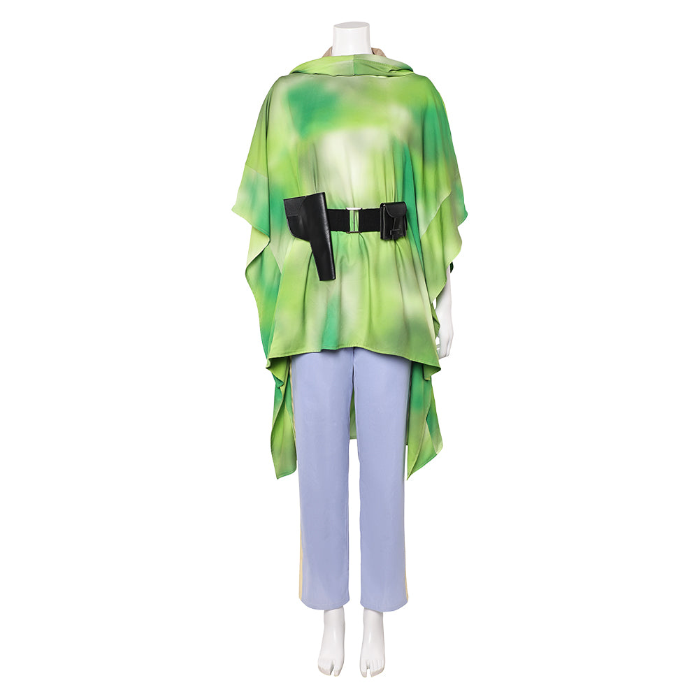 La Guerre des Étoiles Princess Leia Tenue de Cape Camouflage Verte Cosplay Costume