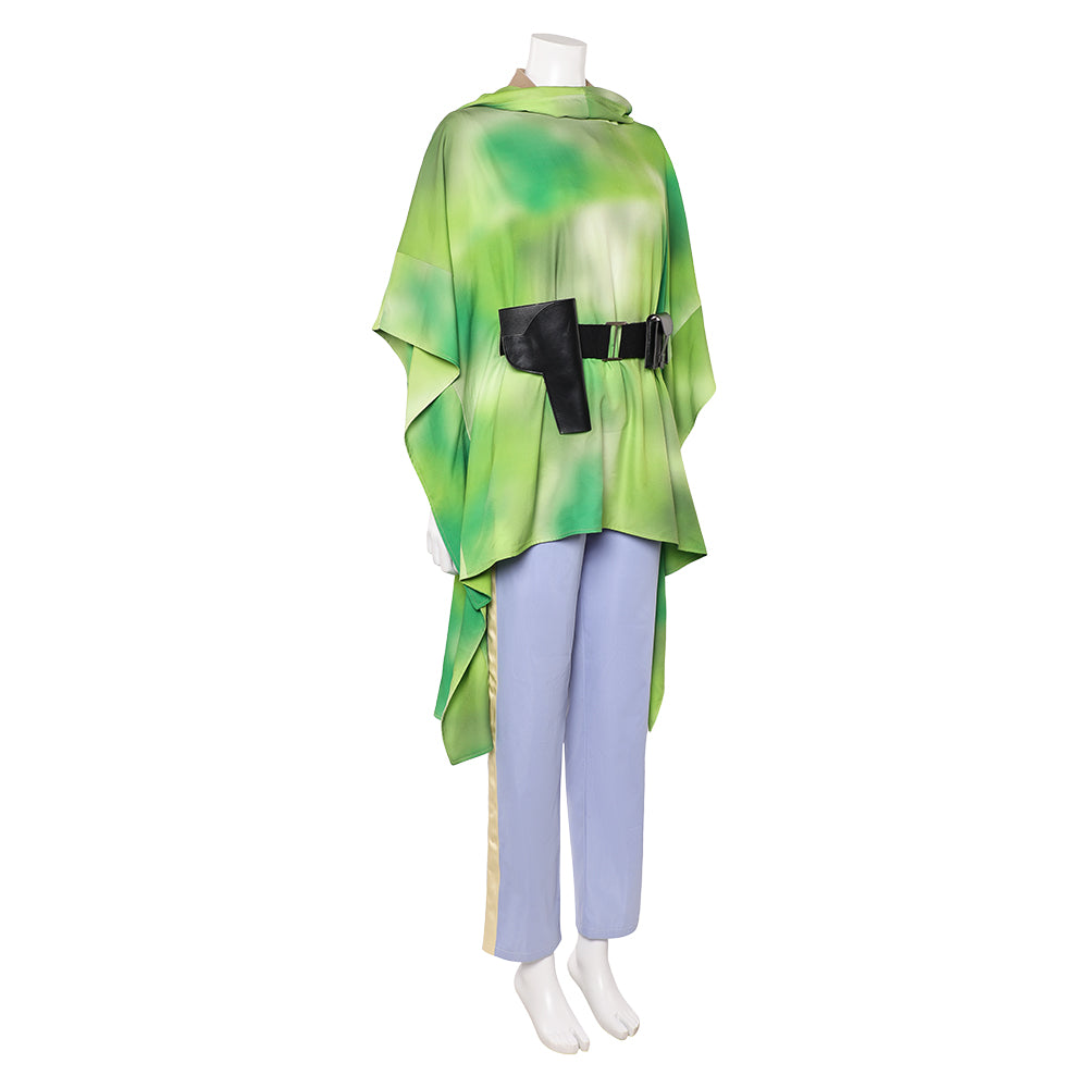 La Guerre des Étoiles Princess Leia Tenue de Cape Camouflage Verte Cosplay Costume