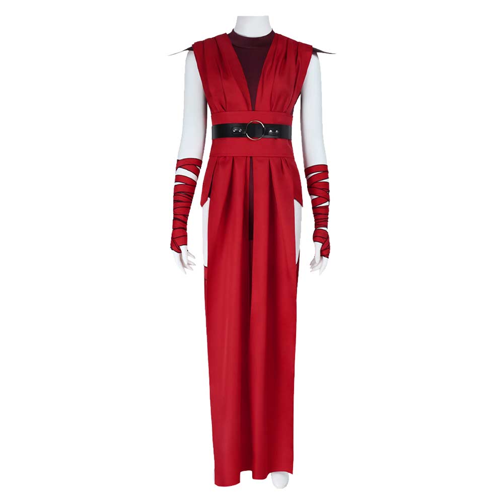 La Guerre des Étoiles Sœurs de La Nuit Merrin Tenue Rouge Cosplay Costume