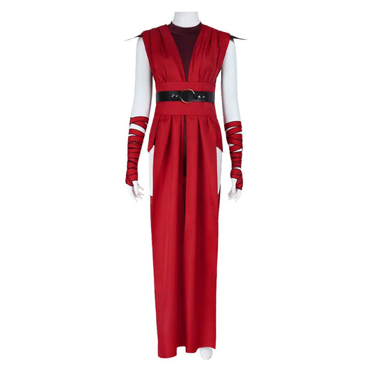 La Guerre des Étoiles Sœurs de La Nuit Merrin Tenue Rouge Cosplay Costume