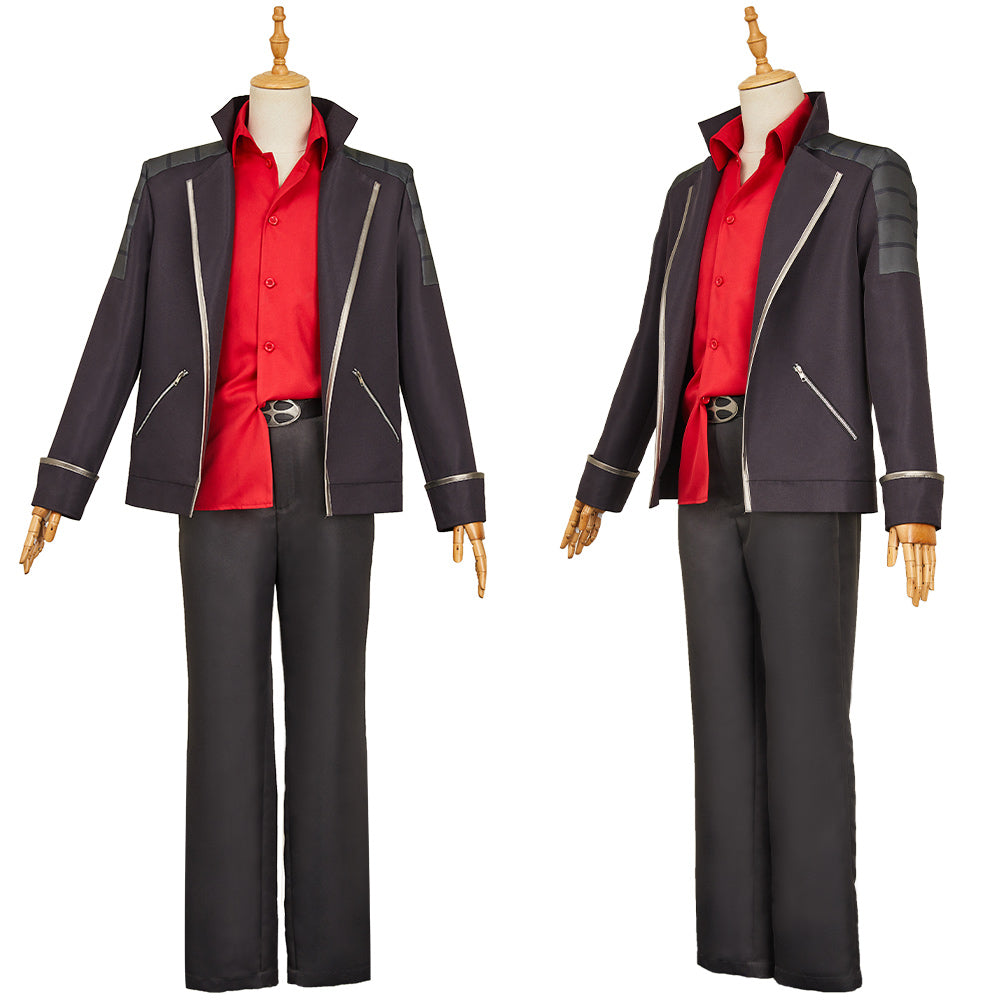 LAZARUS(2025) Axel Tenue Noire et Rouge Cosplay Costume
