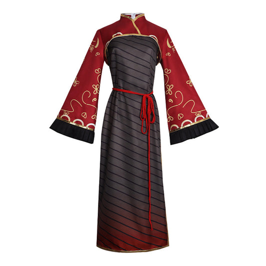 Limbus Company Jia Xichun Robe Rouge et Marron Cosplay Costume