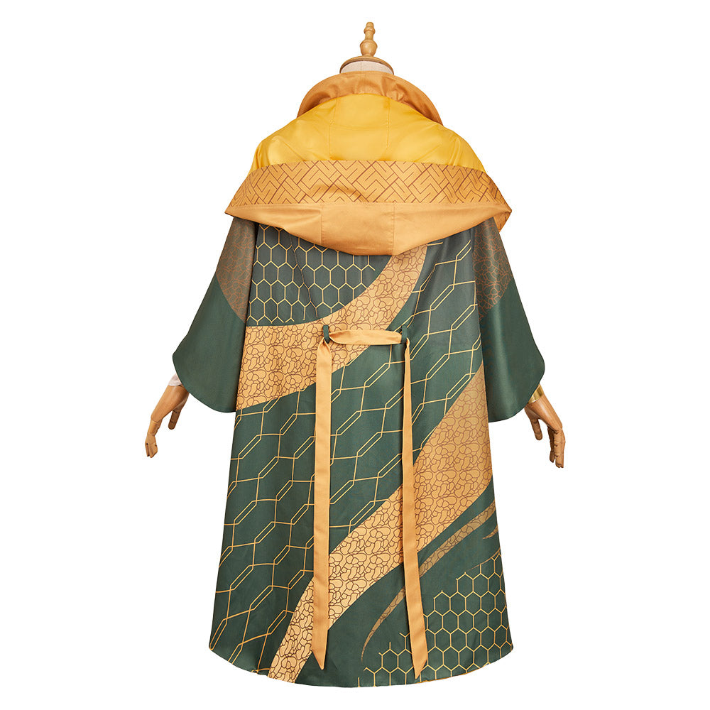 Loki Maillot de Bain Short+Veste Vert et Jaune Cosplay Costume