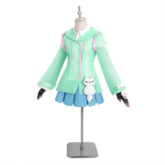 Overwatch Kiriko Tenue Bleue Cosplay Costume