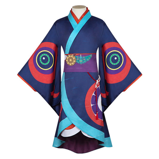 Mononoke Zashiki Warashi Tenue Bleue Cosplay Costume