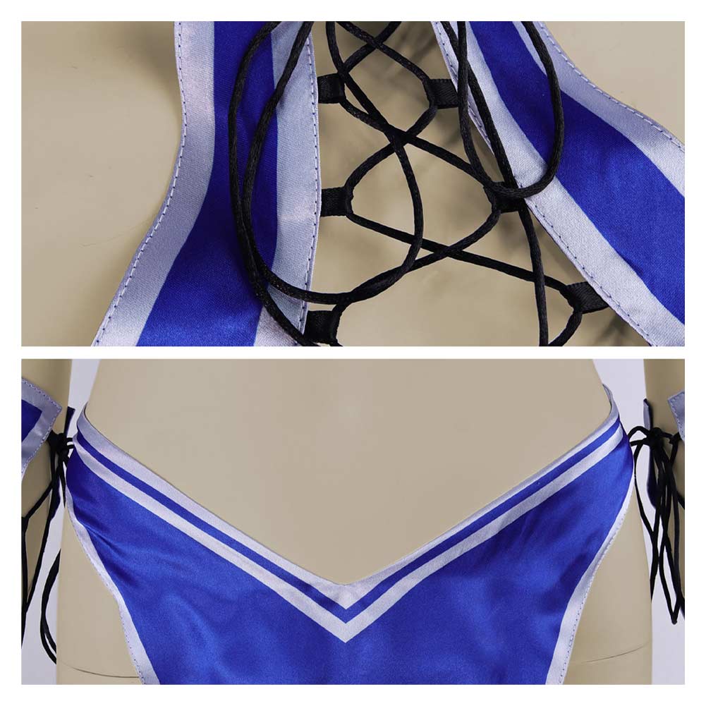 Mortal Kombat 2 Kitana Tenue de Danseuse Bleue Cosplay Costume