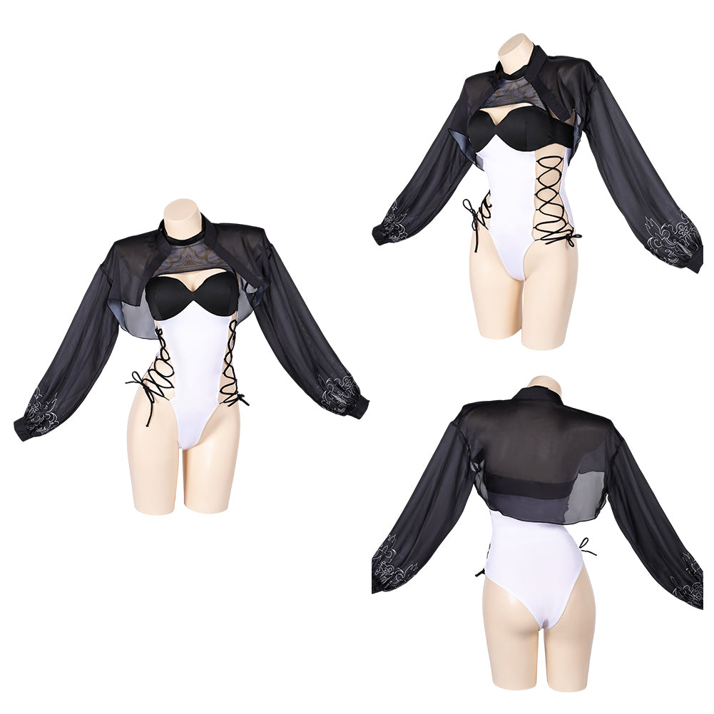 NieR:Automata YoRHa No.2 Type B Maillot de Bain Une Pièce+Cover Ups Costume Design Original