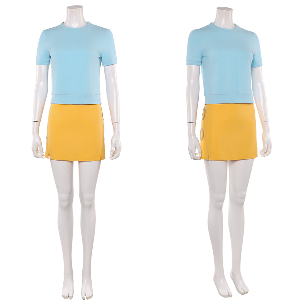 One Piece Live Action 2(2026) Nami Tenue Bleue et Jaune Cosplay Costume