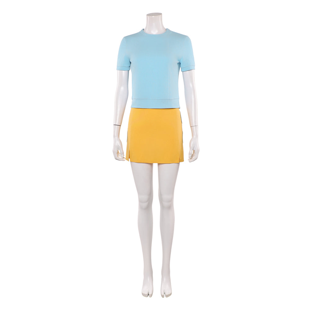 One Piece Live Action 2(2026) Nami Tenue Bleue et Jaune Cosplay Costume