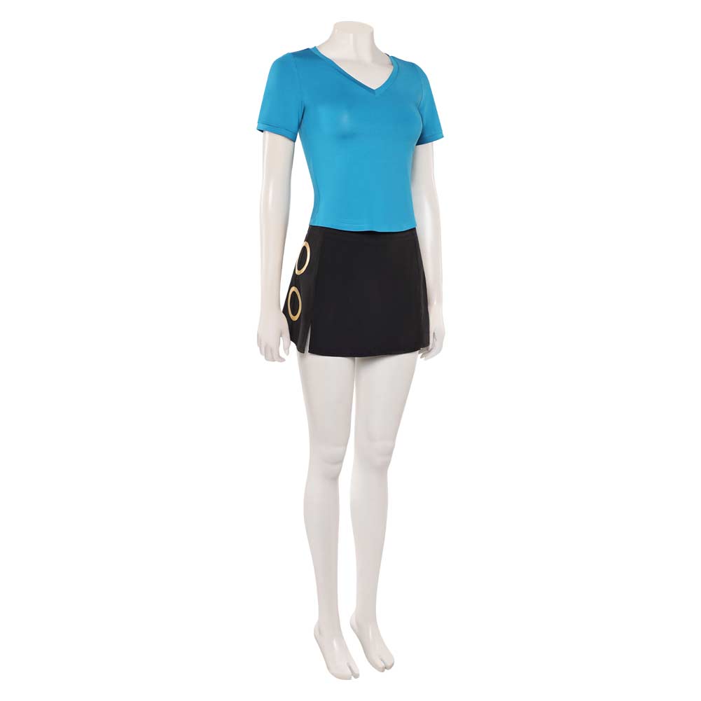 One Piece Live Action 2(2026) Nami Tenue Bleue et Noire Cosplay Costume Ver.2