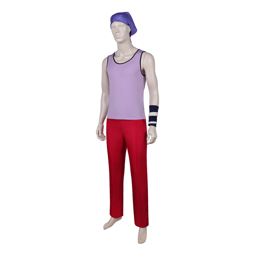 One Piece Live Action 2(2026) Usopp Tenue Violette et Rouge Cosplay Costume