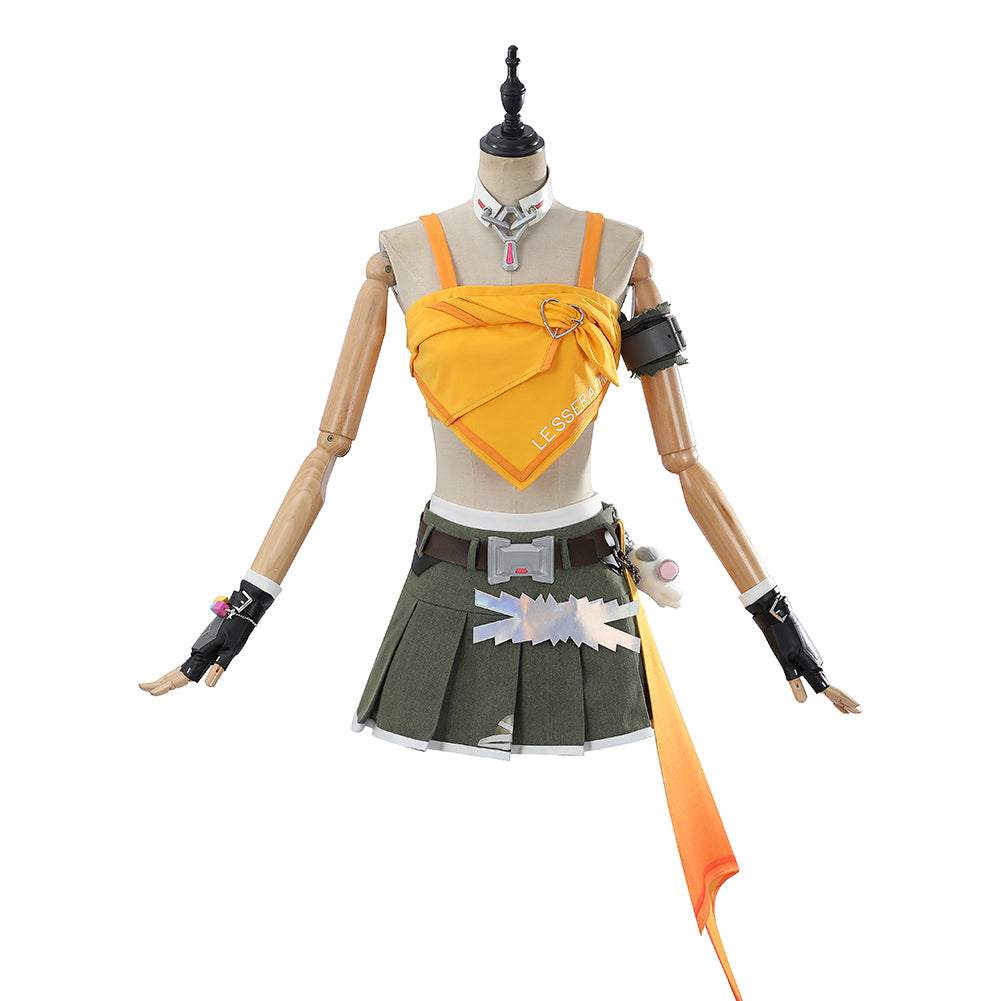 Overwatch 2 Mercy Idole Tenue de Gilet Orange Cosplay Costume