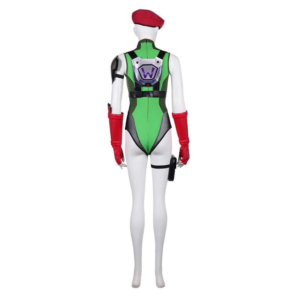 Overwatch 2 x Street Fighter 6 Widowmaker Tenue Verte de Cammy White Peau Coslay Costume
