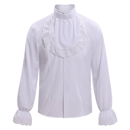 Cosplay Costume Beast La Belle et la Bête Film Cosplay Chemise Blanche Homme