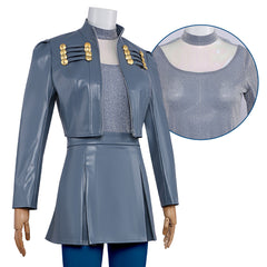 Cosplay Costume Chloe Charming Descendants: Wicked Wonderland(2026) Film Cosplay Tenue Grise Femme