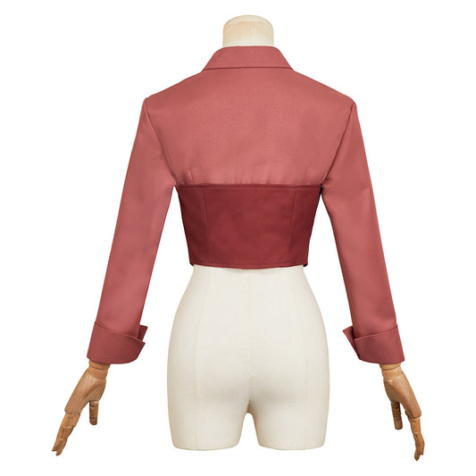 Resident Evil 30e Anniversaire Claire Redfield Chemise et Gilet Rouges Cosplay Costume